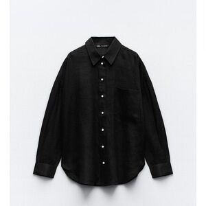 Zara Women's Black Button-Down Shirt